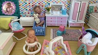 MINI REBORN NURSERY MAKEOVER for Silicone Babies Emma and Ellie [upl. by Andel658]