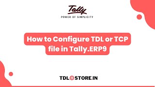 How to Configure TDL or TCP file in Tally ERP9 tally tallyprime tallyerp [upl. by Symons]