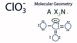 ClO3 Molecular Geometry  Shape and Bond Angles  Chlorate Ion [upl. by Karyl842]