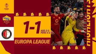 SVILAAAAAAAAAR Roma 53 Feyenoord  Europa League Highlights 202324 [upl. by Amoritta]