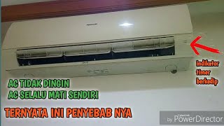 AC Panasonic lampu Timer kedap kedip hidup sebentar lalu mati [upl. by Anaik]