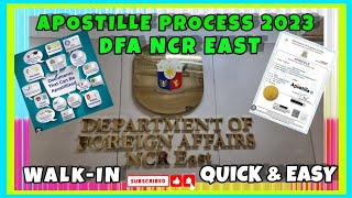 APOSTILLE DFA PHILIPPINES WALKIN 2023 NCR EAST SM MEGAMALL CarsVlog [upl. by Aihsenek]