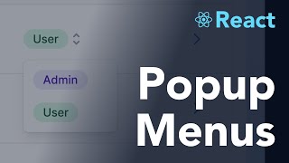 Popup Menus in React with Popperjs [upl. by Noloc904]