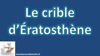 Utiliser le crible dÉratosthène pour établir une liste de nombres premiers [upl. by Art]