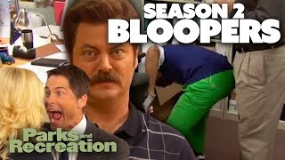 Season 2 BLOOPERS  Parks and Recreation  Comedy Bites [upl. by Menken]