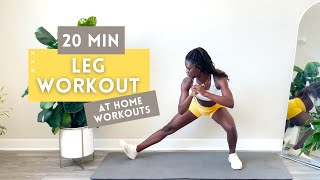 20 MINUTE LEG WORKOUT FOR RUNNERS  STRENGTHEN YOUR QUADS HIPS HAMSTRINGS GLUTES  CALVES [upl. by Belsky]