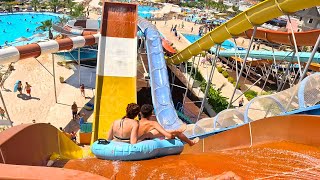 Hold on Tight Tsunami Water Slide Yalı Castle Aquapark Izmir [upl. by Grory]