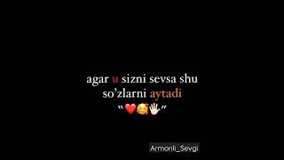 Agar u sizni sevsa shu sozlarni aytadi ❤️  Armonli sevgi 🥀 sevgi [upl. by Lorrie]