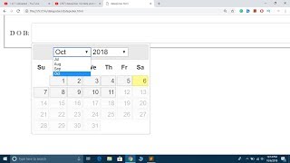 jQuery Tutorial 17 Set minimum and maximum date dynamically in jQuery UI Datepicker [upl. by Catherina]