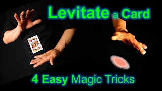 How to Levitate a Playing Card  Four Magic Tricks [upl. by Noreht]