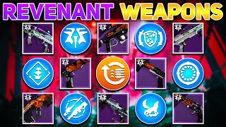 ALL Revenant Weapons Traits amp Origin Perks Revenant Episode  Destiny 2 [upl. by Avrenim]