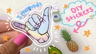 3 Ways to Make DIY Stickers  Using Stuff You Have At Home [upl. by Annor]