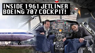 Amazing Look Inside 1961 Boeing 707 Cockpit [upl. by Gabriel]