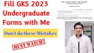 How to fill GKS 2023 undergraduate application form Part 2 How to add marks and choose University [upl. by Uni]