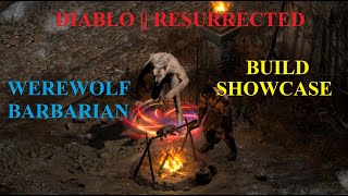 Diablo 2 Resurrected Werewolf Barbarian Showcase [upl. by Alvie]