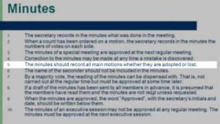 Roberts Rules of Order Minutes 16 [upl. by Ahcilef]