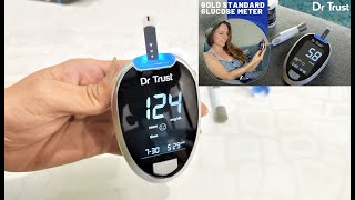 Best Blood Glucose Meter Dr Trust USA Unboxing Review amp How to Use [upl. by Prebo]