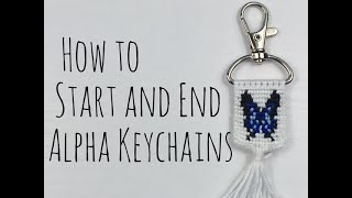 How to Start and End Alpha Keychains  Friendship Bracelets [upl. by Ainsley]