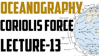 Oceanography lecture13 coriolis force or coriolis effect concept and origin its affects factor [upl. by Fredela628]