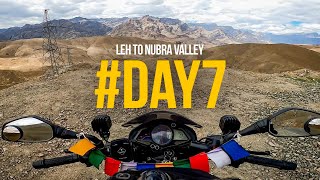 Worlds highest mountain pass  Khardung La  Day 7  Leh to Nubra  Ladakh series 2023 Pulser NS160 [upl. by Eilyr]