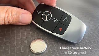 How to change the Key Fob Battery on 2017  2020 Mercedes [upl. by Monda298]