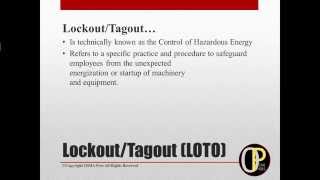 Lockout Tagout LOTO Free Awareness Level Tutorial [upl. by Wadell]