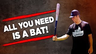 Baseball Workout For Hitters NOTHING BUT A BAT [upl. by Asirem]