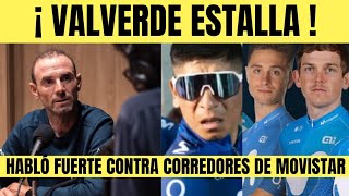 Alejandro VALVERDE ESTALLA CONTRA CICLISTAS DEL MOVISTAR ¿ QUÉ PASÓ  SITUACIÓN TENSA [upl. by Jeramie450]