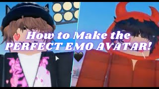 How to Make the PERFECT EMO AVATAR 🖤  Roblox [upl. by Symer]