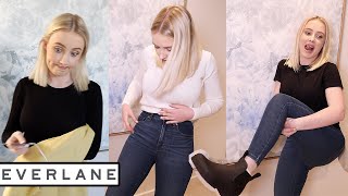 SUSTAINABLE CLOTHING TRY ON HAUL Everlane [upl. by Maurizia]