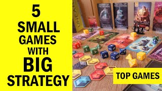 Top SMALL Board Games with BIG STRATEGY [upl. by Norris]