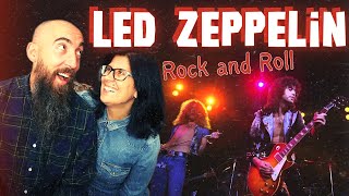 Led Zeppelin  Rock and Roll REACTION with my wife [upl. by Moriarty]