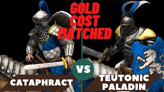 AOE2 120 ELITE BYZANTINE CATAPHRACTS VS 120 TEUTONIC PALADINS [upl. by Esinahs]