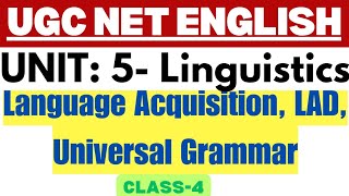 UGC NET English Literature  Unit 5 LANGUAGE BASIC CONCEPTS THEORIEs Literary Theory Noam Chomsky [upl. by Saunder]