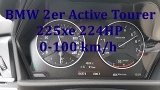 BMW 225xe PluginHybrid 0100 kmh acceleration [upl. by Virginia]