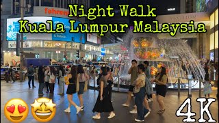 Night Walking Tour Of My Favourite Place In Kuala Lumpur Malaysia 😱🤩😍 Binaural Sounds [upl. by Cheyne]