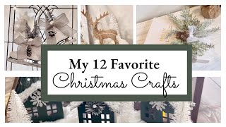 Christmas Crafting Top 12  DIY Christmas Home Decor [upl. by Ahusoj]