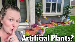 Epic DIY garden transformation with FAKE plants 😳 [upl. by Antipas]