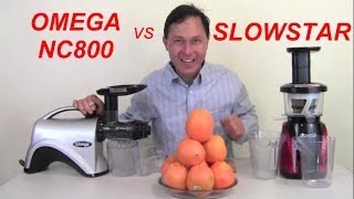 Omega NC800 vs Slowstar Juicer Comparison Review Orange Juice [upl. by Notyalc]