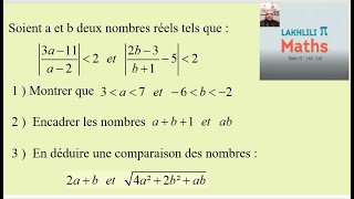 Valeur absolue et encadrement TC1ASCBAC 2BAC Mathématiques [upl. by Marchelle717]