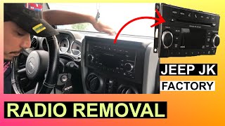 Jeep Wrangler JK 2009 Radio Removal [upl. by Calisa149]