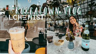 Koreatown Vlog LA Aesthetic places Cafes Historical Attractions not KBBQ [upl. by Atsahs]