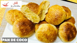 Homemade Pan de Coco  How to Make Pan de Coco  Coconut Bun JoeCooking [upl. by Britton]