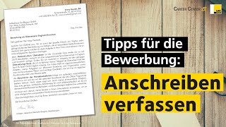 BewerbungsTipps Anschreiben verfassen [upl. by Furey602]