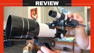 ToyerBee Refractor Telescope 70mm Aperture 300mm Review  ToyerBee Telescope f30070m Setup [upl. by Nemad]