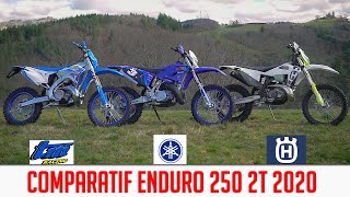 Essai Comparatif ENDURO 250 2T 2020  HUSQVARNA  TM  YAMAHA [upl. by Raffin]