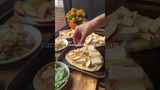 Apple Caramelized Onions Flatbreads 🍎 viralvideo viralshorts foodie foodlover shortrecipe [upl. by Etra]