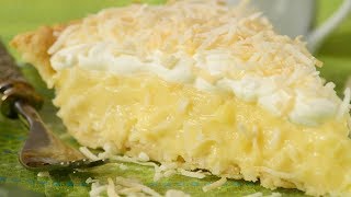 Coconut Cream Pie Recipe Demonstration  Joyofbakingcom [upl. by Ycinuq]