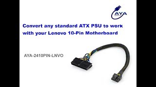 Convert any standard ATX PSU to work with your Lenovo 10Pin Motherboard [upl. by Eisdnil482]