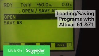 Transferring Programs Between HMI Display and Altivar 61 amp 71 Drive  Schneider Electric Support [upl. by Ruhtracam313]